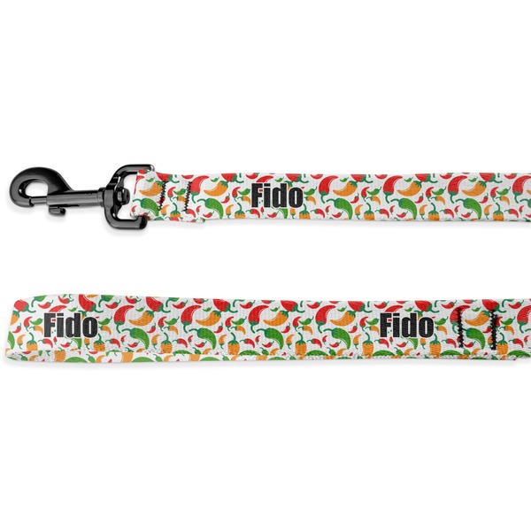 Custom Colored Peppers Deluxe Dog Leash - 4 ft (Personalized)