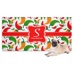Colored Peppers Dog Towel (Personalized)