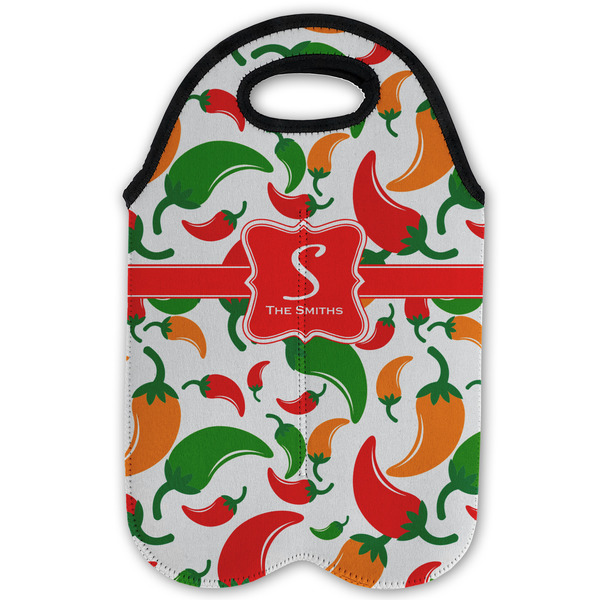 Colored Peppers Double Wine Tote - Flat (new)