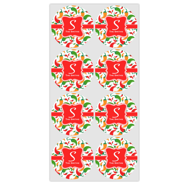 Colored Peppers Drink Topper - Medium - Set of 12