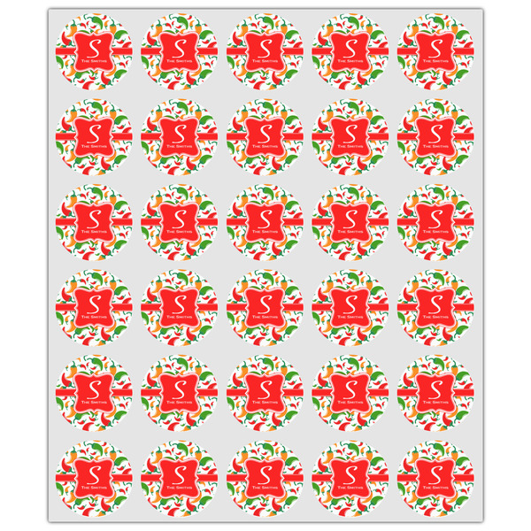 Colored Peppers Drink Topper - XSmall - Set of 30