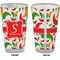 Colored Peppers Pint Glass - Full Color - Front & Back Views