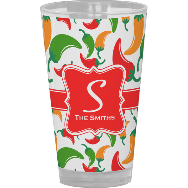 Custom Colored Peppers Pint Glass - Full Color (Personalized)