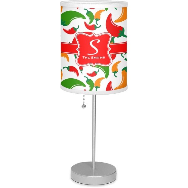 Custom Colored Peppers Lamp with Drum Shade (Personalized)