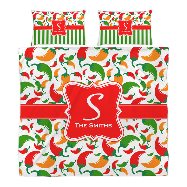 Colored Peppers Duvet Cover Set - King - Alt Approval