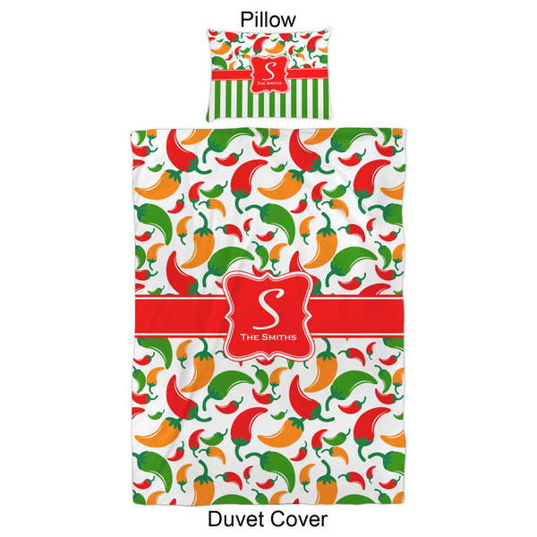 Colored Peppers Duvet Cover Set - Twin XL - Approval