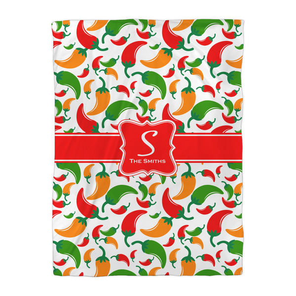 Colored Peppers Duvet Cover - Twin XL - Front