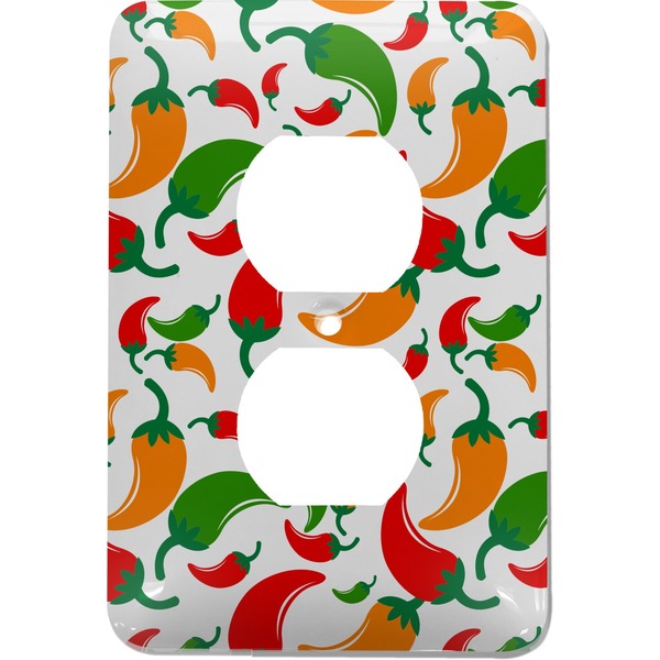 Custom Colored Peppers Electric Outlet Plate