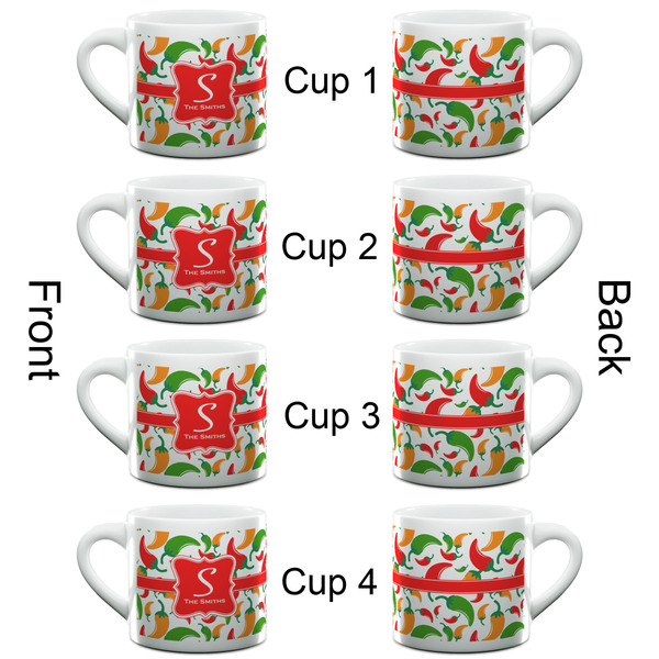 Colored Peppers Espresso Cup - 6oz (Double Shot Set of 4) APPROVAL