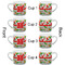Colored Peppers Espresso Cup - 6oz (Double Shot Set of 4) APPROVAL