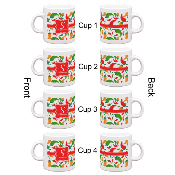 Colored Peppers Espresso Cup Set of 4 - Apvl