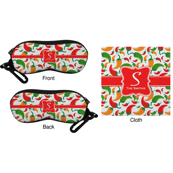 Colored Peppers Eyeglass Case & Cloth (Approval)