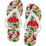 Colored Peppers Flip Flops - XSmall (Personalized)