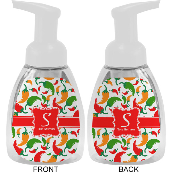 Colored Peppers Foam Soap Bottle Approval - White