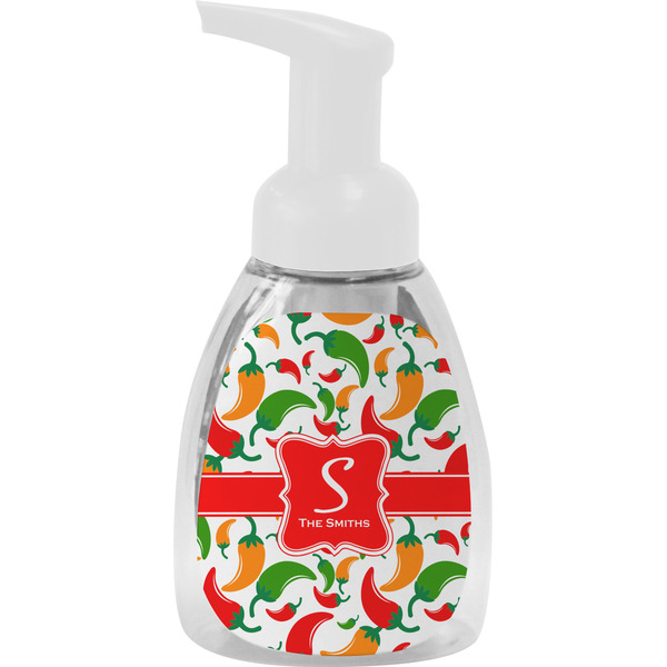 Custom Colored Peppers Foam Soap Bottle - White (Personalized)