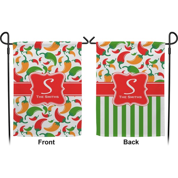 Colored Peppers Garden Flag - Double Sided Front and Back