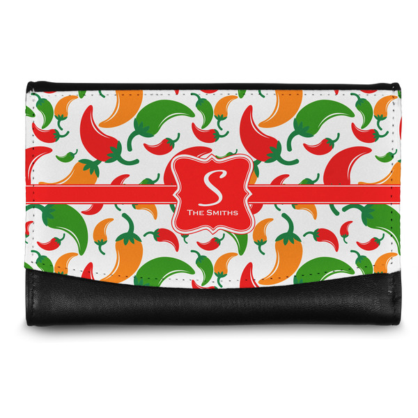 Custom Colored Peppers Genuine Leather Women's Wallet - Small (Personalized)