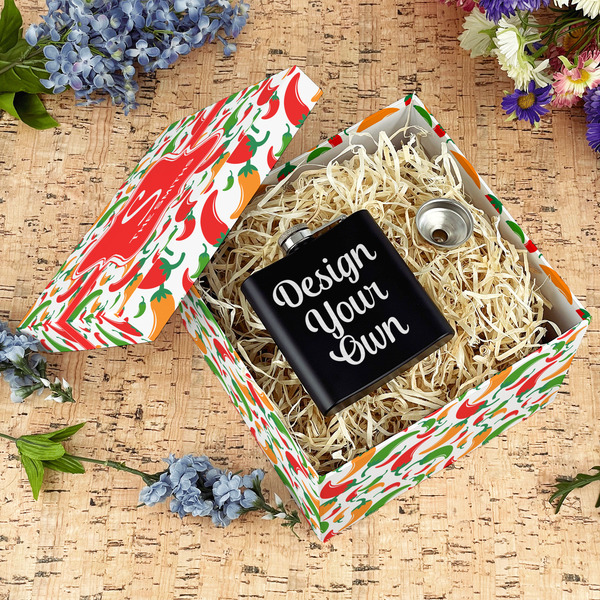 Colored Peppers Gift Boxes with Lid - Canvas Wrapped - Large - In Context