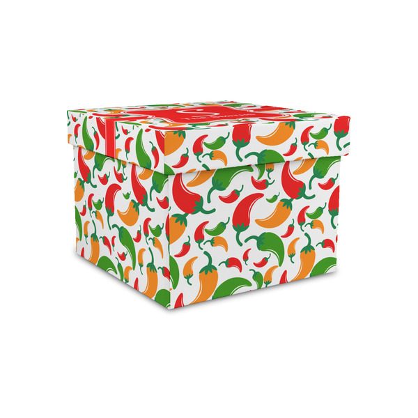 Colored Peppers Gift Boxes with Lid - Canvas Wrapped - Small - Front/Main