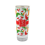 Colored Peppers 2 oz Shot Glass - Glass with Gold Rim (Personalized)