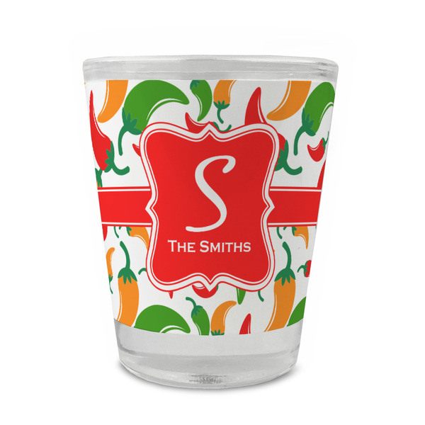 Colored Peppers Glass Shot Glass - Standard - FRONT
