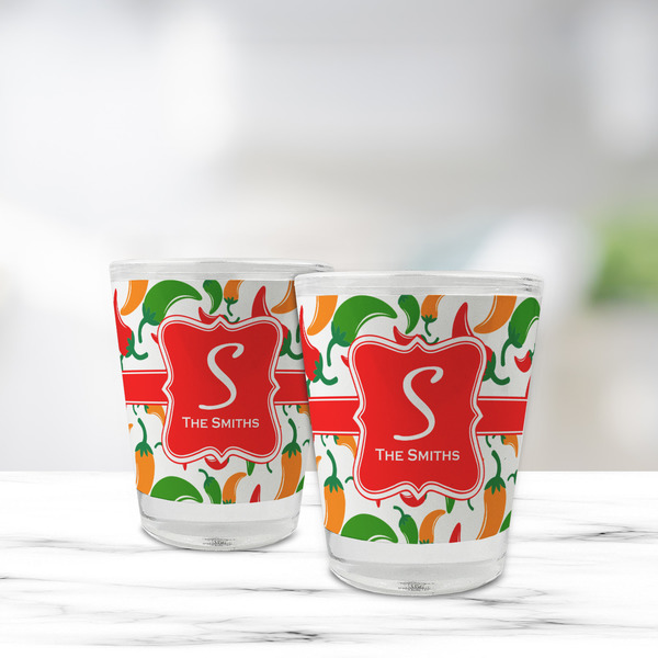 Colored Peppers Glass Shot Glass - Standard - LIFESTYLE