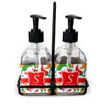 Colored Peppers Glass Soap & Lotion Bottle Set (Personalized)