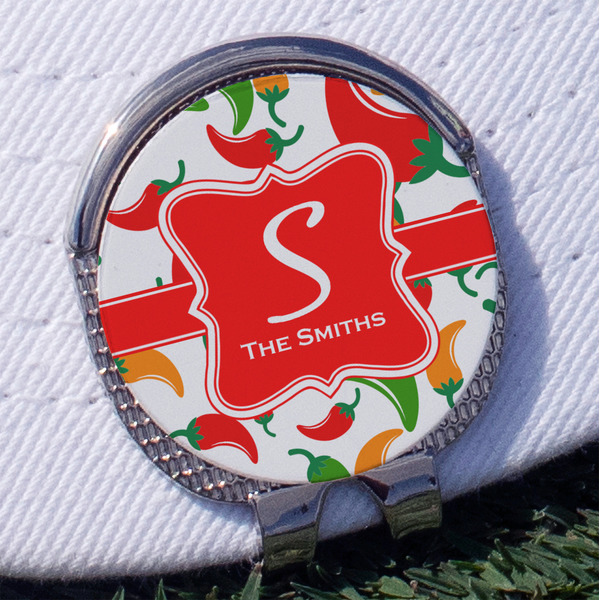 Custom Colored Peppers Golf Ball Marker - Hat Clip