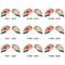 Colored Peppers Golf Club Covers - APPROVAL (set of 9)