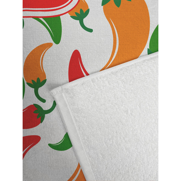 Colored Peppers Golf Towel - Detail