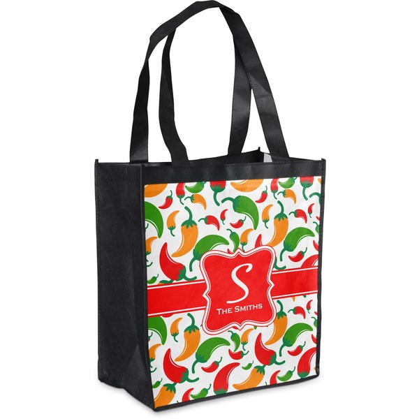 Custom Colored Peppers Grocery Bag (Personalized)