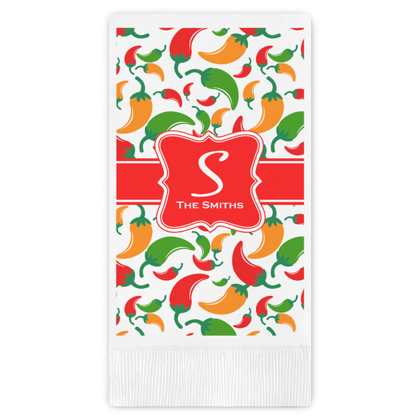 Custom Colored Peppers Guest Napkins - Full Color - Embossed Edge (Personalized)