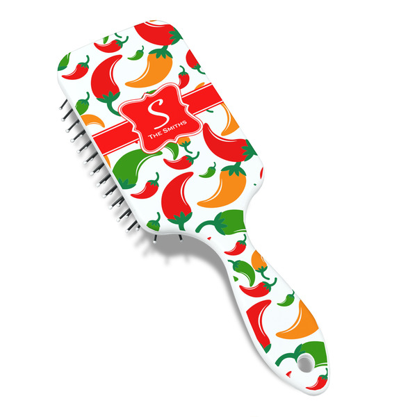 Colored Peppers Hair Brush - Angle View
