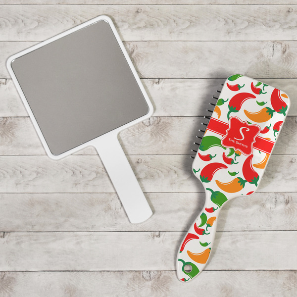 Colored Peppers Hair Brush - In Context