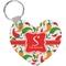 Colored Peppers Heart Keychain (Personalized)