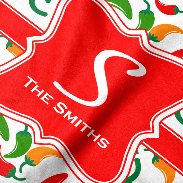 Colored Peppers Hooded Baby Towel- Detail Close Up