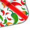 Colored Peppers Hooded Baby Towel- Detail Corner