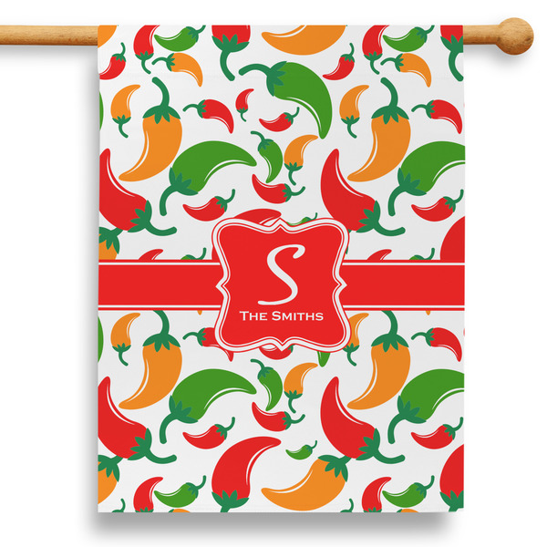 Custom Colored Peppers 28" House Flag (Personalized)