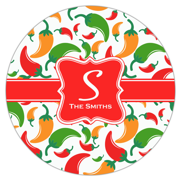 Colored Peppers Icing Circle - Large - Single