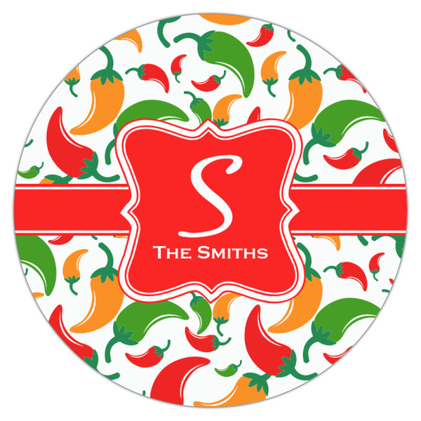 Colored Peppers Icing Circle - Small - Single