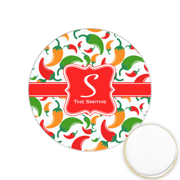 Custom Colored Peppers Printed Cookie Topper - 1.25" (Personalized)