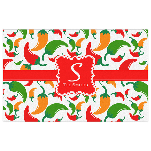 Colored Peppers Indoor / Outdoor Rug - 5'x8' - Front Flat