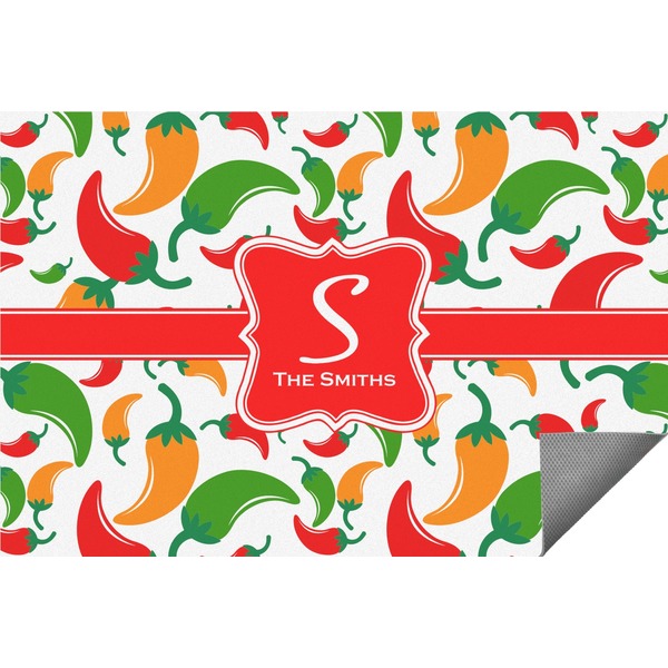 Custom Colored Peppers Indoor / Outdoor Rug (Personalized)