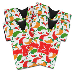 Colored Peppers Jersey Bottle Cooler - Set of 4 (Personalized)