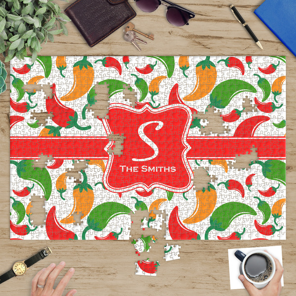 Colored Peppers Jigsaw Puzzle 1014 Piece - In Context