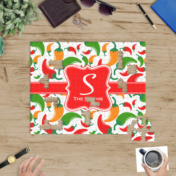 Colored Peppers Jigsaw Puzzle 500 Piece - In Context