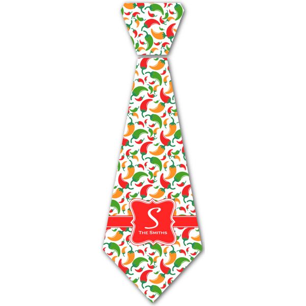 Custom Colored Peppers Iron On Tie - 4 Sizes w/ Name and Initial