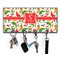 Colored Peppers Key Hanger w/ 4 Hooks & Keys