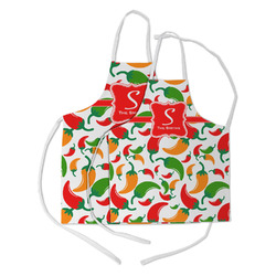 Colored Peppers Kid's Apron w/ Name and Initial