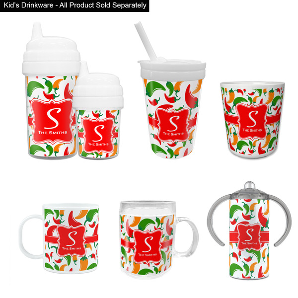 Colored Peppers Kid's Drinkware - Customized & Personalized
